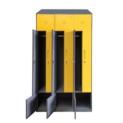 School Furniture Metallic Steel Sloping Top 2 4 6 Door Metal Lockers