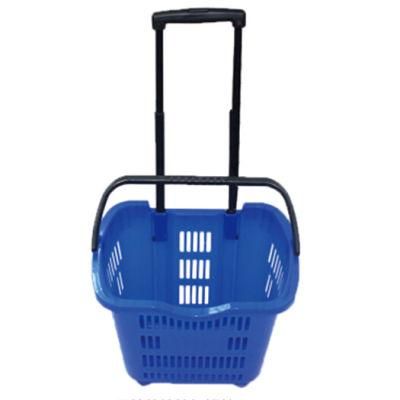 Good Quality Supermarket Telescopic Handle Shopping Basket