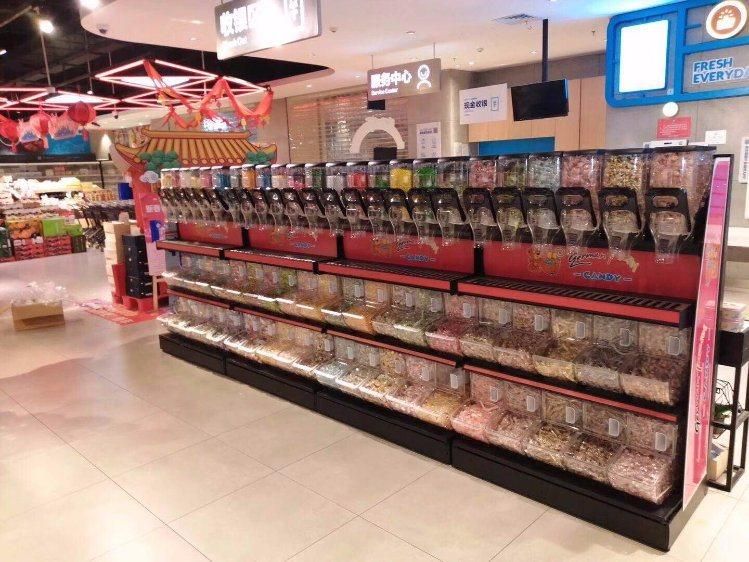 Metal Shelving Supermarket Shelf for Bulk Food Display