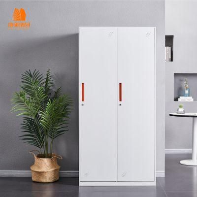 Double Door Steel Wardrobe Cabinet Metal Clothes Locker