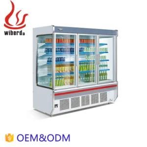 Wiberda Frozen Food Refrigerant Adjustable Display Chiller Open Supermarket Freezer