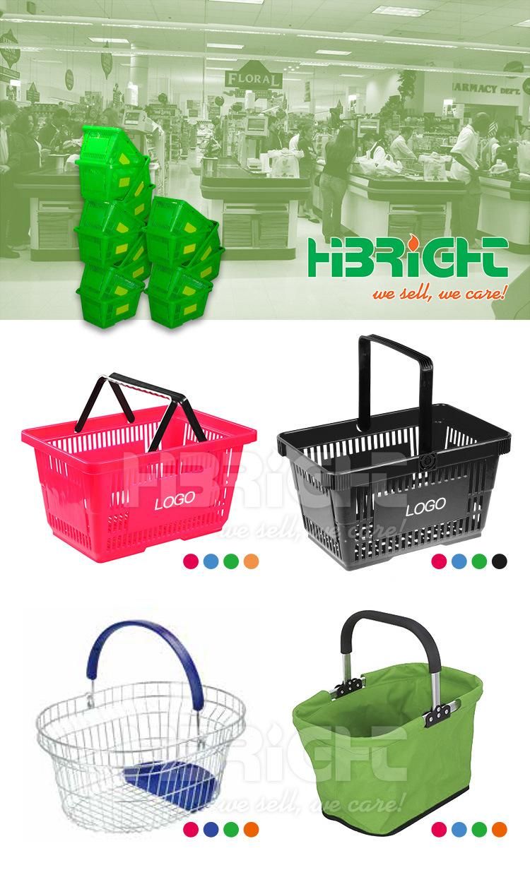 Grocery Baskets Supermarket Plastic Shopping Basket
