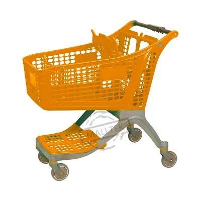 Hot Selling Poly Plastic Unfolding Grocery Shopping Trolley