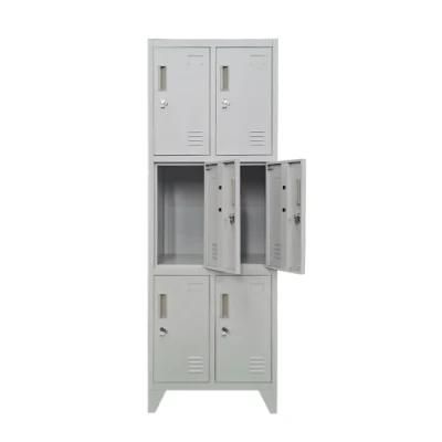 Staff 4 6 9 Doors Steel Clothes Wardrobe Locker Metal Stoarge Cabinet