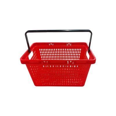 Low Cost Single Handle Small Hole Supermarket Shopping Hand Basket