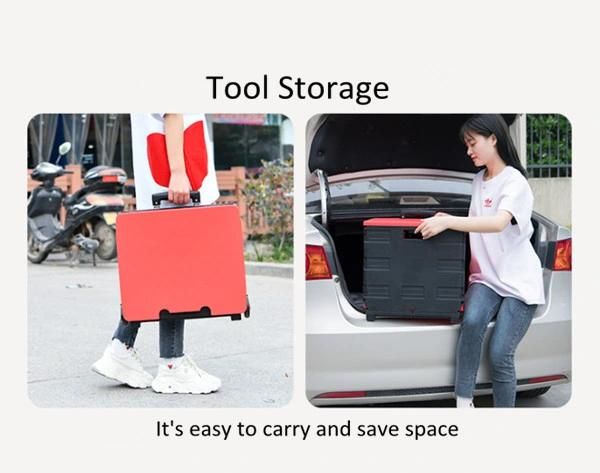 China Manufacturer Portable Folding Shopping Cart Plastic Storage Box
