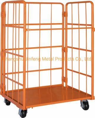 Supermarket and Warehouse Fixture Wire Mesh Roll Container Trolley