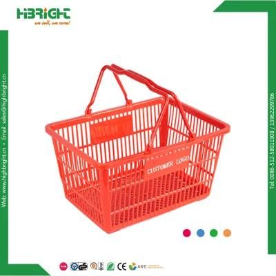 Supermarket Pink Plastic Flexible Shopping Baskets