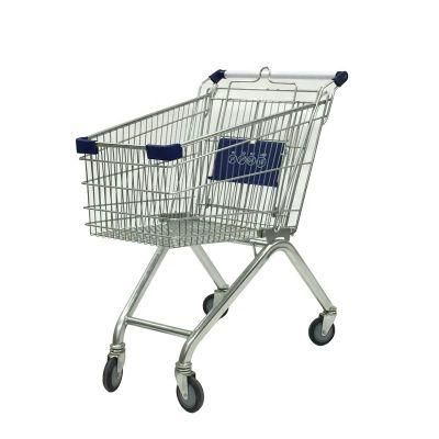 Hot Sale Supermarket Steel Metal Mesh Shopping Trolley Cart Galvanized