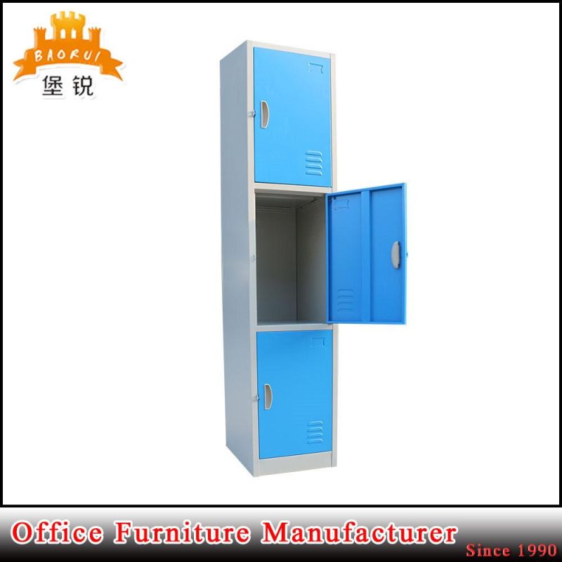 Fas-011 3 Door Iron Staff Locker Steel Gym Storage Lockers Metal Clothes Locker Cabinet