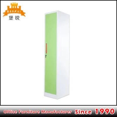 Fas-009 Single Door with Hanging Rod &amp; Shelves Steel Clothes Cabinet Wall Locker