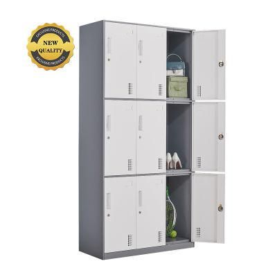 Sports Gym School 9 Doors Storage Locker Steel Cabinet Lockers Metal Closet Worker Locker