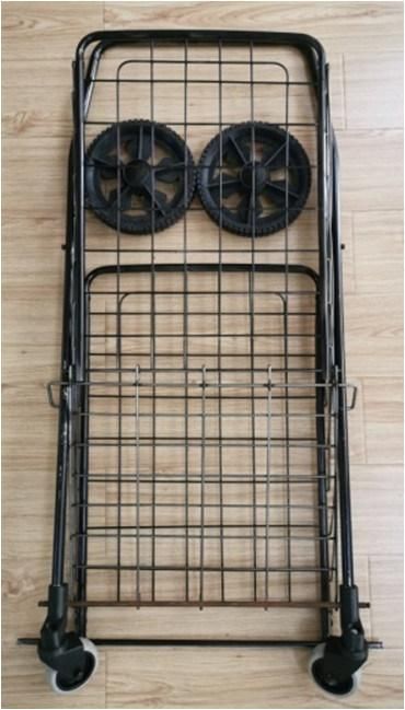 China Factory Large Capacity 73L Metal Folding Shopping Trolley Carts