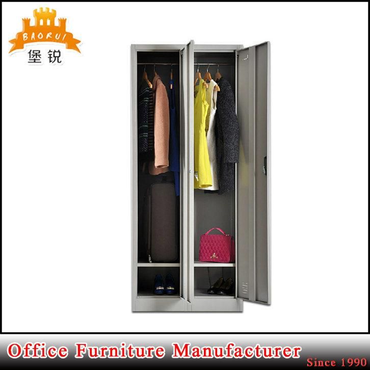Fas-024 Knock Down Furniture 3 Door Steel Wardrobe Cabinet Metal Locker