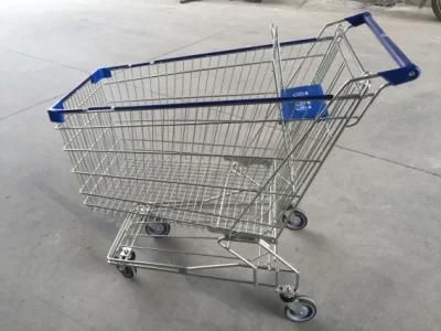 210L Hand Push Asian Supermarket Metal Shopping Trolley