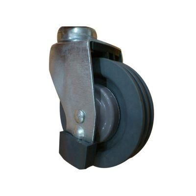 PU Shopping Trolley Cart Elevator Caster Wheel with 4 Inch