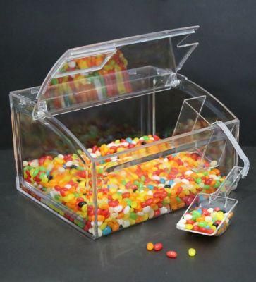 High Transparent Plastic Container Candy Scoop Bin