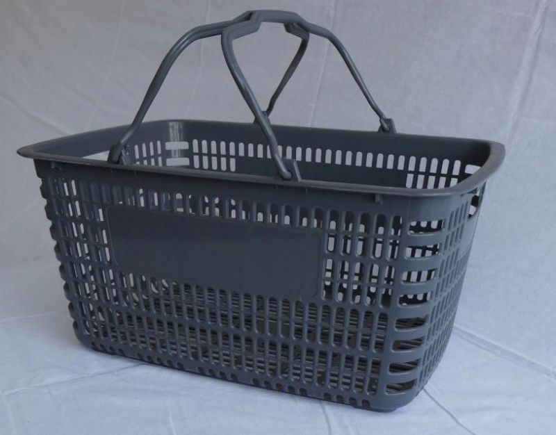 Enlarged Japanese Two Handle Grid Supermarket Shopping Basket
