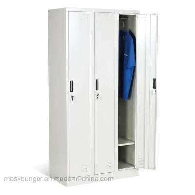 Three Door Wardrobe Metal Worker Locker