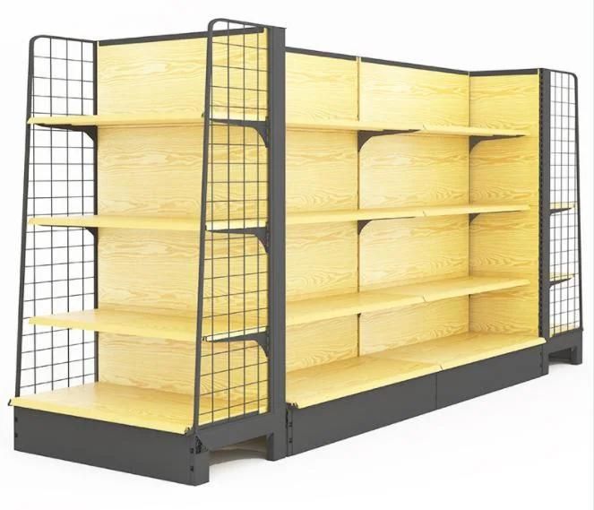 Convenience Store Metal Rack Double Sides Supermarket Shelf