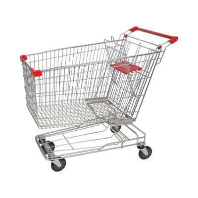 210L European Modern Escalator Metal Supermarket Carts