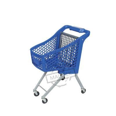 Plastic Supermarket Kids Shopping Trolley Cart with Flag