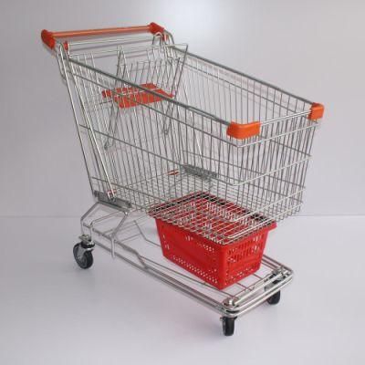 240L High Capacity Customized Size Asian Type Supermarket Shopping Trolley