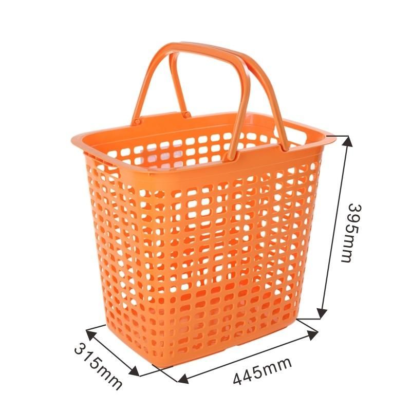 PP Plastic Laundry Storage Baskets with Handles Logo Printing
