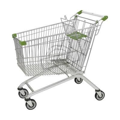 Nice Sales Metal Steel European 150L Grocery Trolley for Supermarket