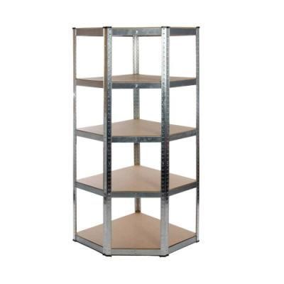 Galvanised Garage Corner Shelving Unit (175KG) - Boltless