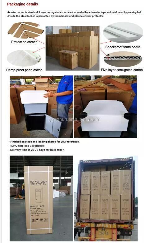 Fas-158 Custom Outdoor Lockable Parcel Drop Post Box Delivery Mailboxes Modern Mail Box Parcel Delivery Box