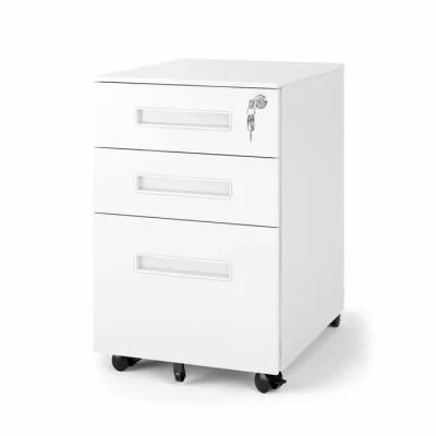 European Style Metal Filling Cabinet Pedestal Cabinet with 3 Drawers Accommodates A4 F4
