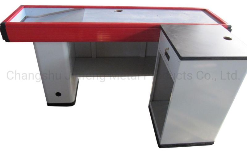 Supermarket Cashier Desk Convenience Store Checkout Counter Metal Cashier Table