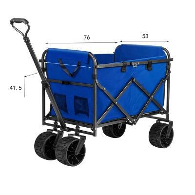 Camping Shopping Cart Trolley Collapsible Folding Wagon Cart with Wheels Multiple Color Options