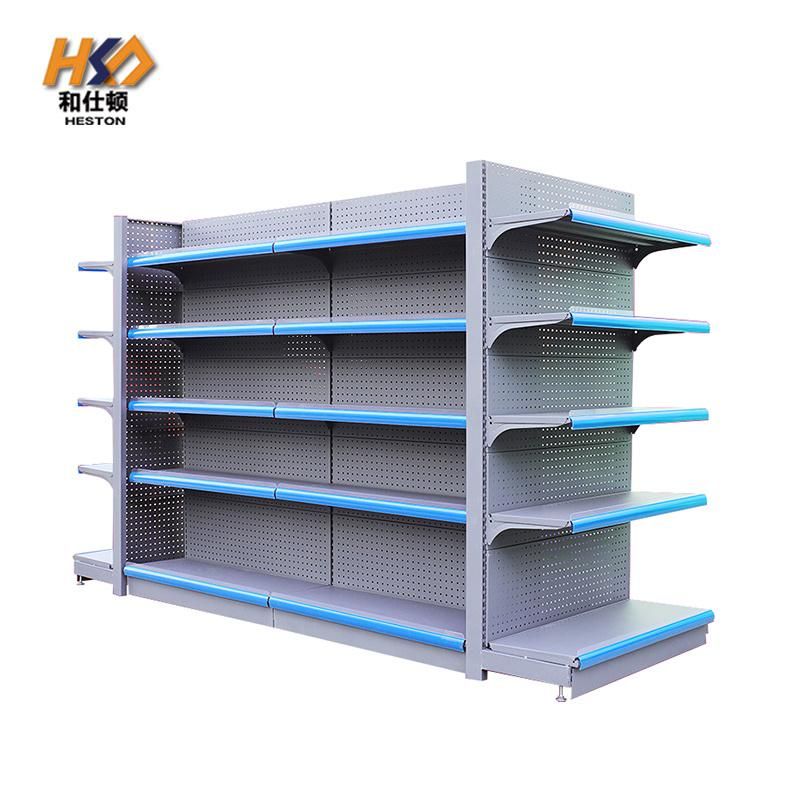 Store Fixture Punched Holes Supermarket Display Rack Shelf