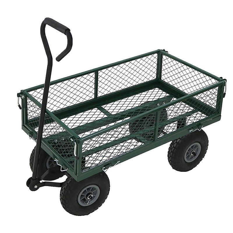 Heavy Duty Yard Cart Folding Hand Trolley Utility Garden Cart