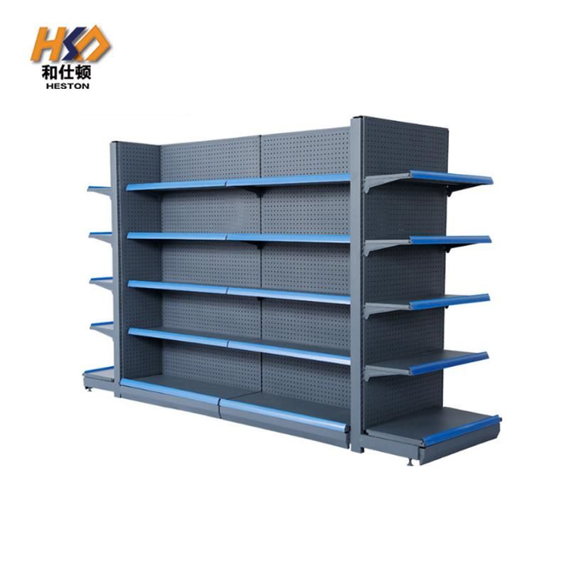 Boutique Supermarket Shelf Metal Display Racks Gondola