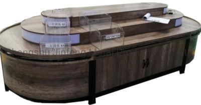 Supermarket Shelf Solid Wood Display Stand with Acrylic Boxes