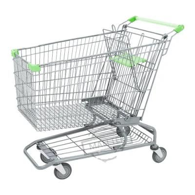 New Design Zinc Plated Supermarket Grocery Trolley with Baby Seat