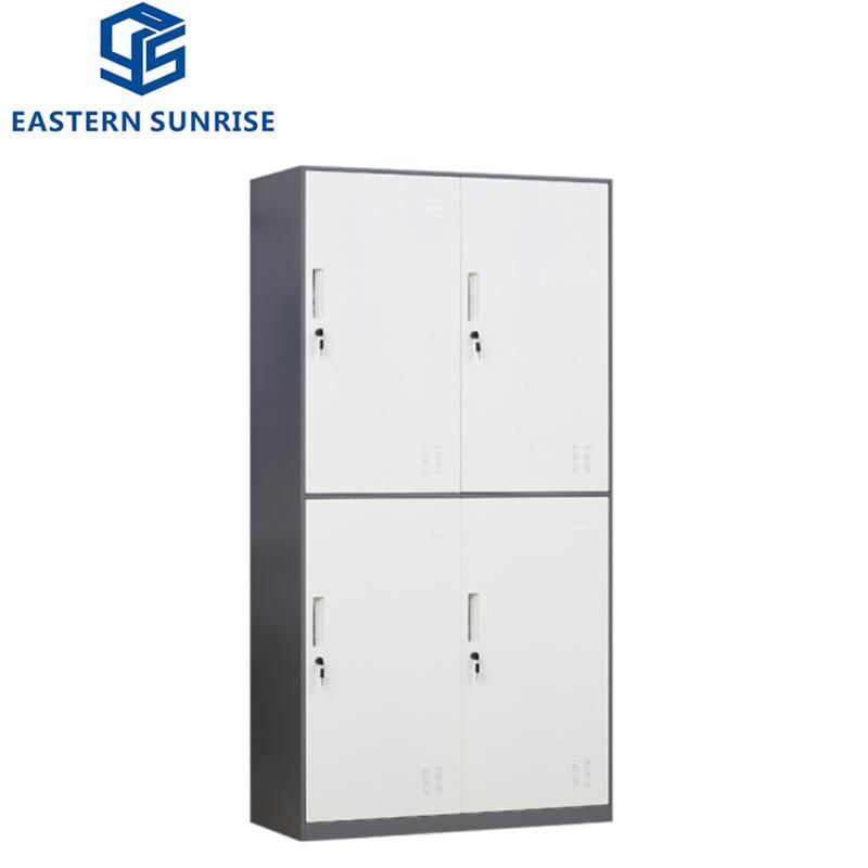 Steel Office Furniture 4 Door Metal Gym Wardrobe Lockers