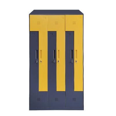Sloped Roof Metal Locker Cabinet for Gym Sports Club