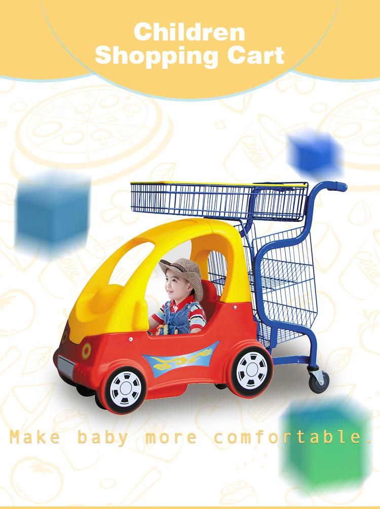 Supermarket Plastic Children Cart for Shopping Mall