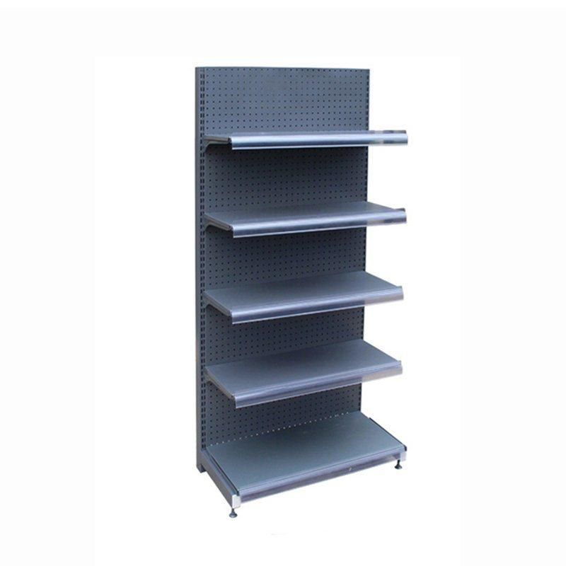 White Flat Panel Supermarket Display Rack Retail Store Shelves