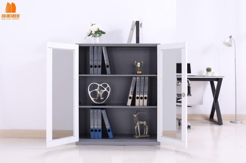 Wholesale Price 2 Glass Door File Cabinet with Lock