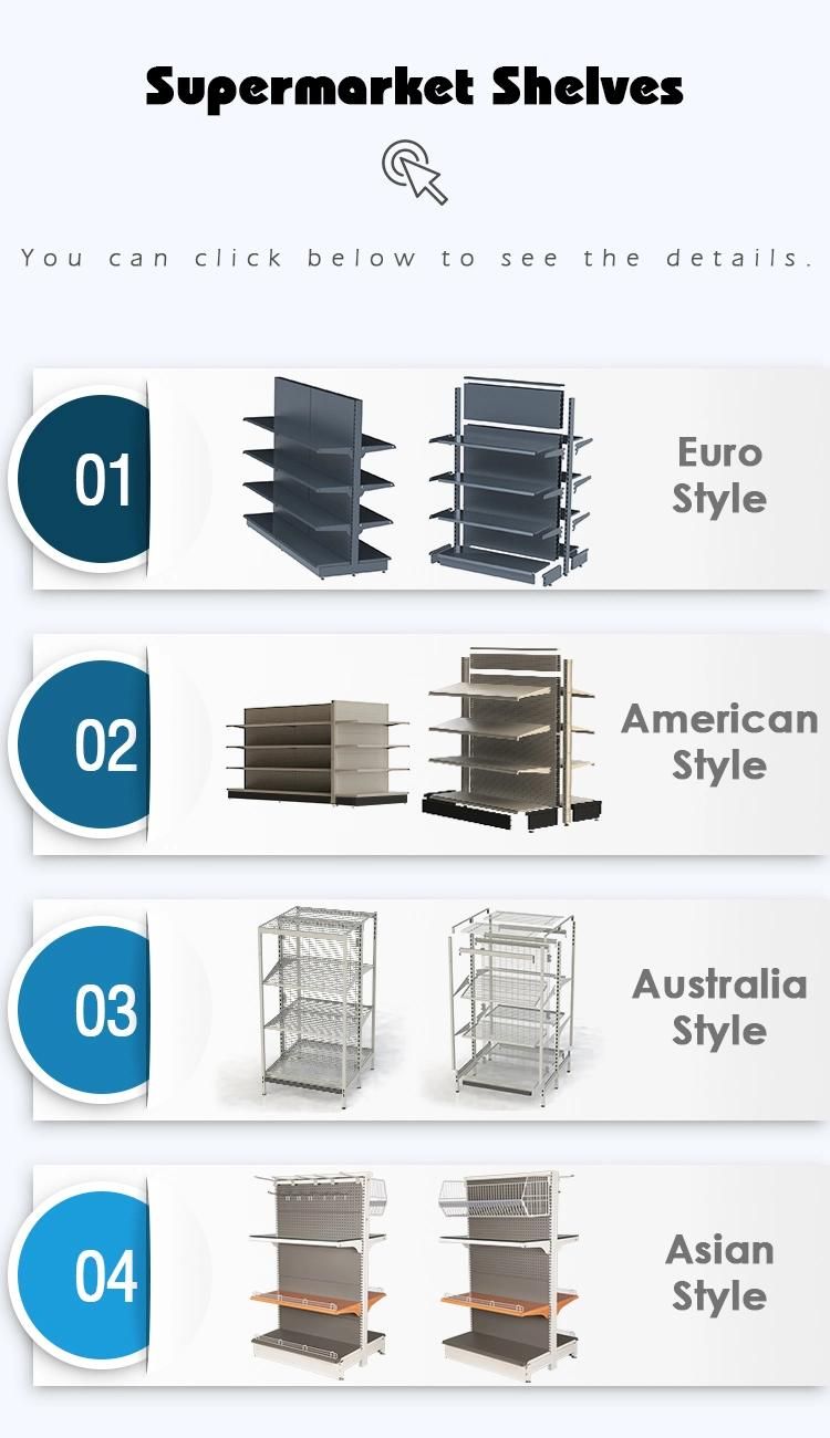 Retail Department Store Shelf Gondola Display Rack