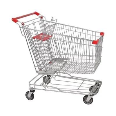 Cheap and High Quality Supermarket Folding Metal Shopping Trolley Cart