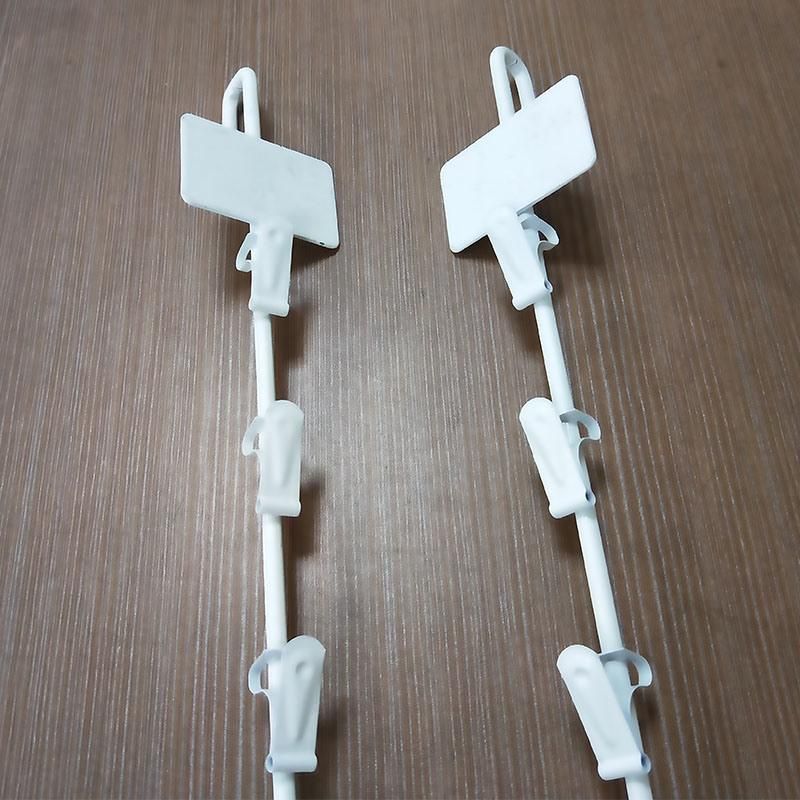 Retail Hanging Display Metal Clip Strips with 12 Hooks for Supermarket Retail Stores