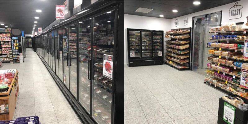 Open Grocery Supermarket Equipment Shelving Checkout Counter Design Store