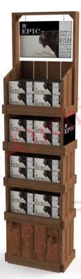 Wooden 4 Tiers Display Rack with Header Graphic