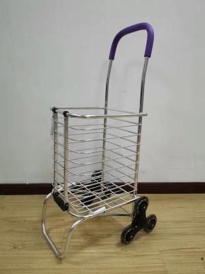 China Ultra Light Aluminum Foldable Shopping Trolley Bag with Wheels for Shopping